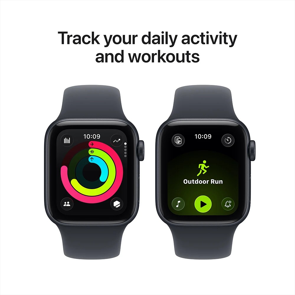 Apple Watch SE GPS + Cellular 40mm Starlight Aluminium Case with Lake Green Sport Loop