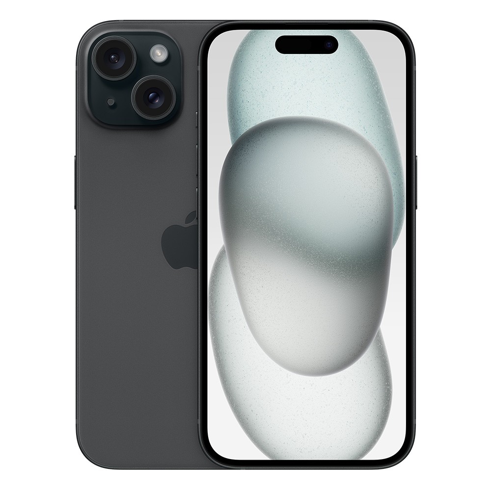 iPhone 15 Black front and back
