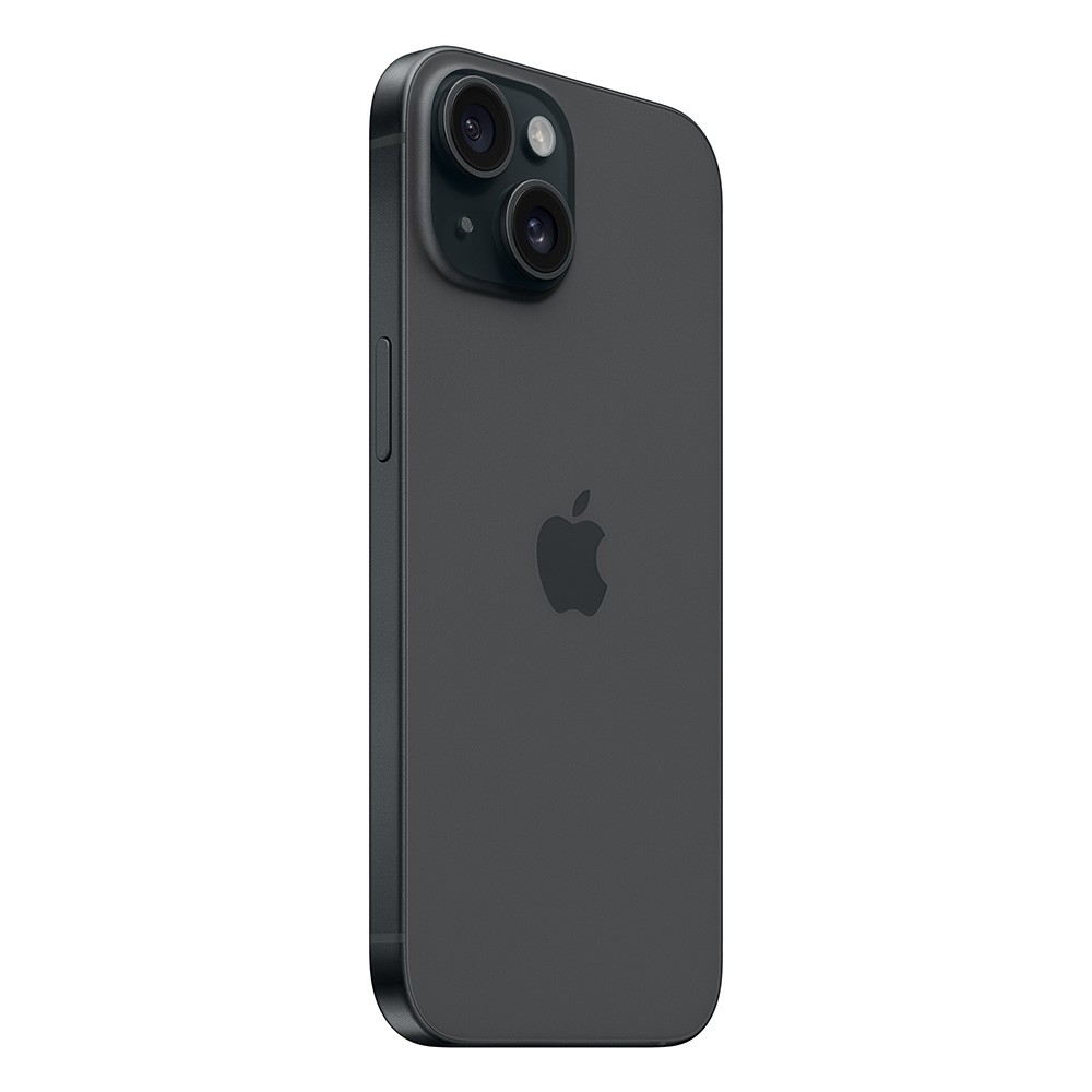 iPhone 15 Black angled back