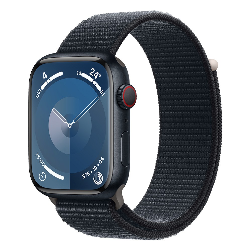 Apple Watch Series 9 case colour Midnight case size 45mm Band name Sport loop Band Color Midnight