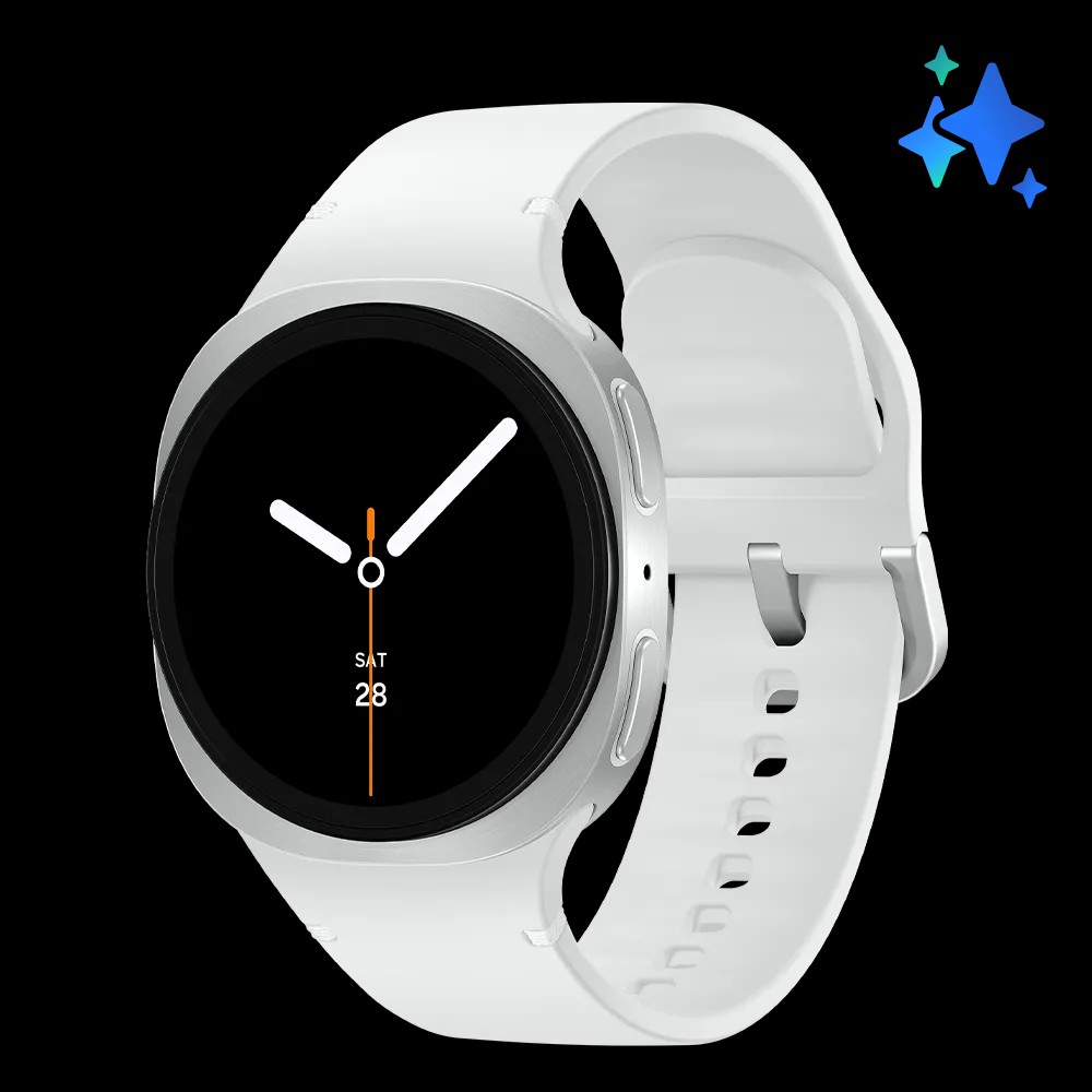 Samsung Galaxy Watch8 silver 40mm left