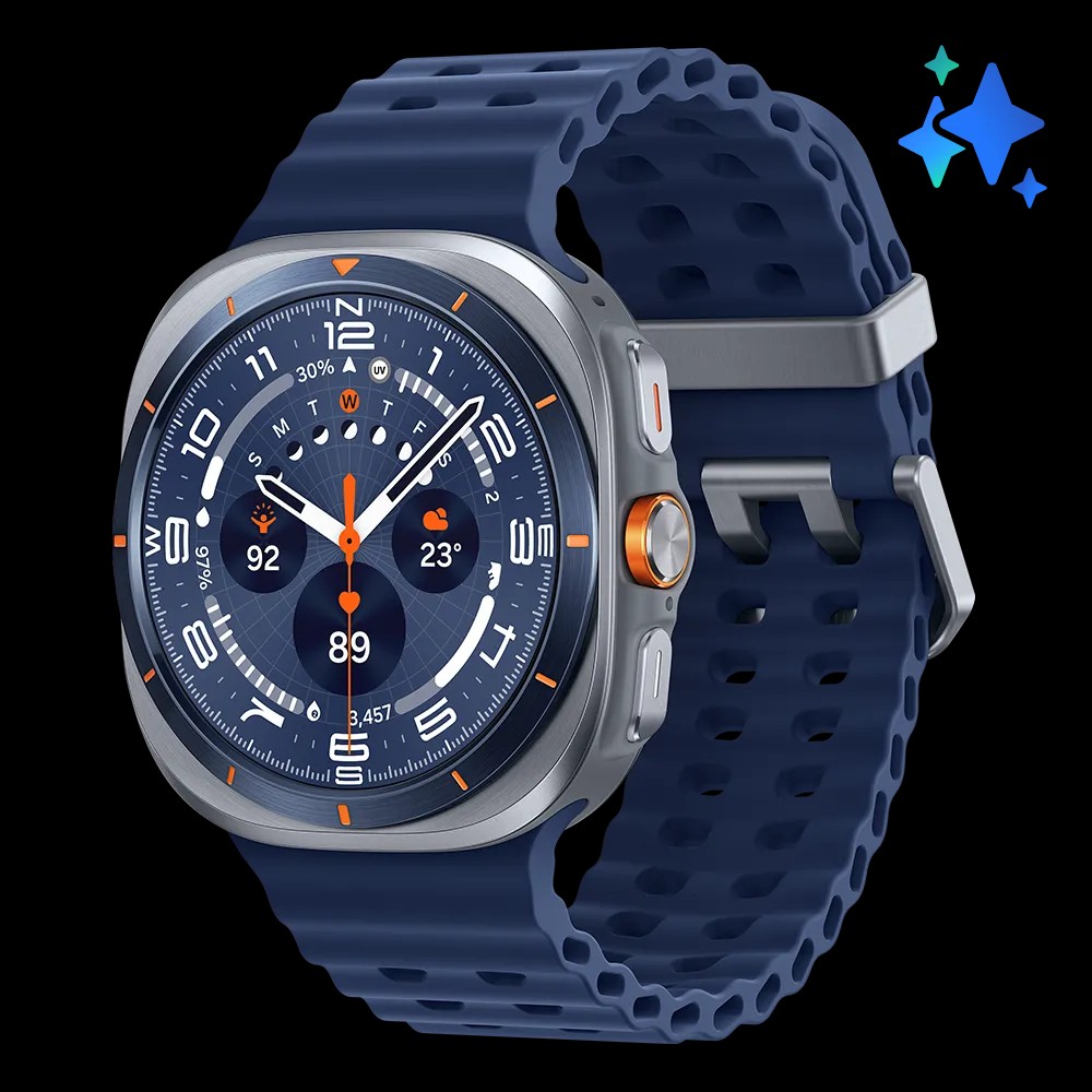 Samsung Galaxy Watch8 ultra Titanium blue 47mm left