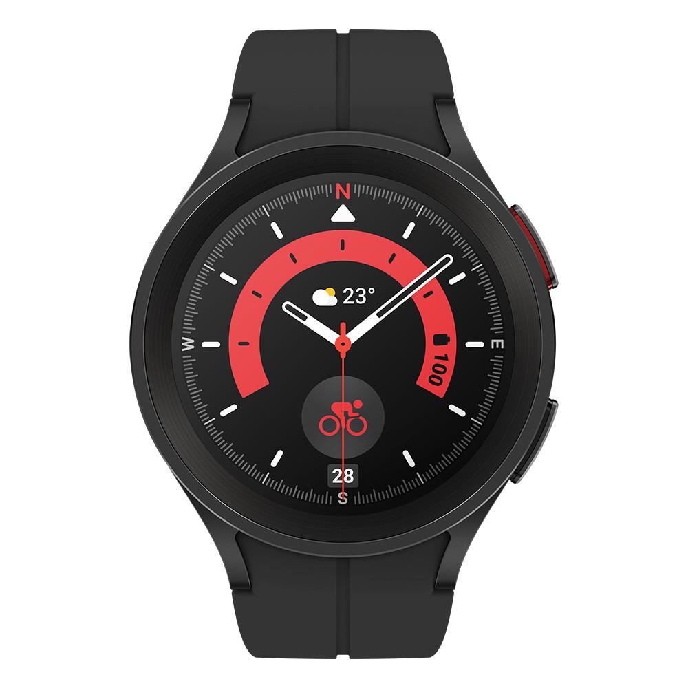 Samsung Galaxy Watch5 Pro 4G case colour Black Titanium band colour Black 45mm front