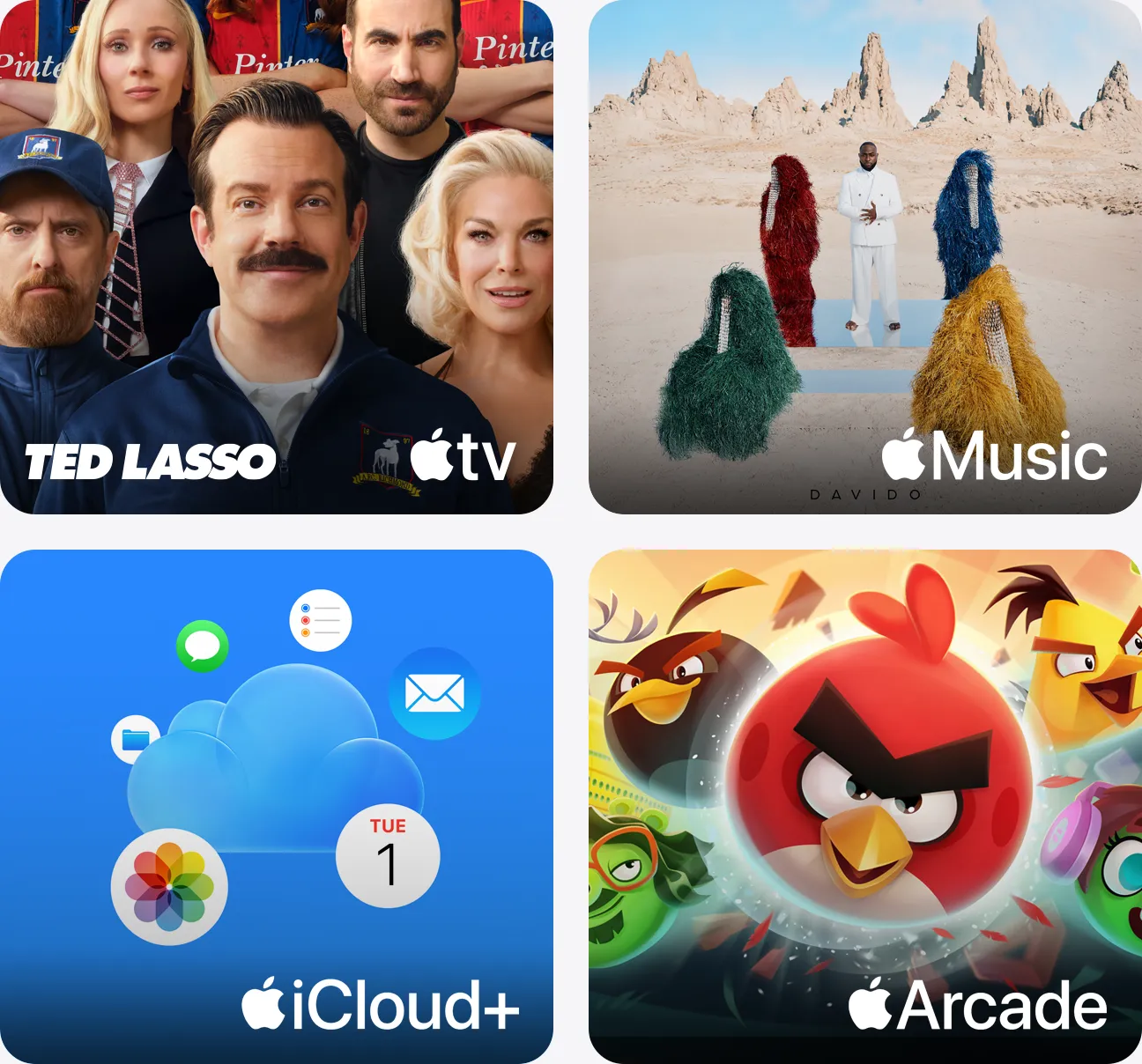 Apple TV, Apple Music, iCloud+ and Apple Arcade