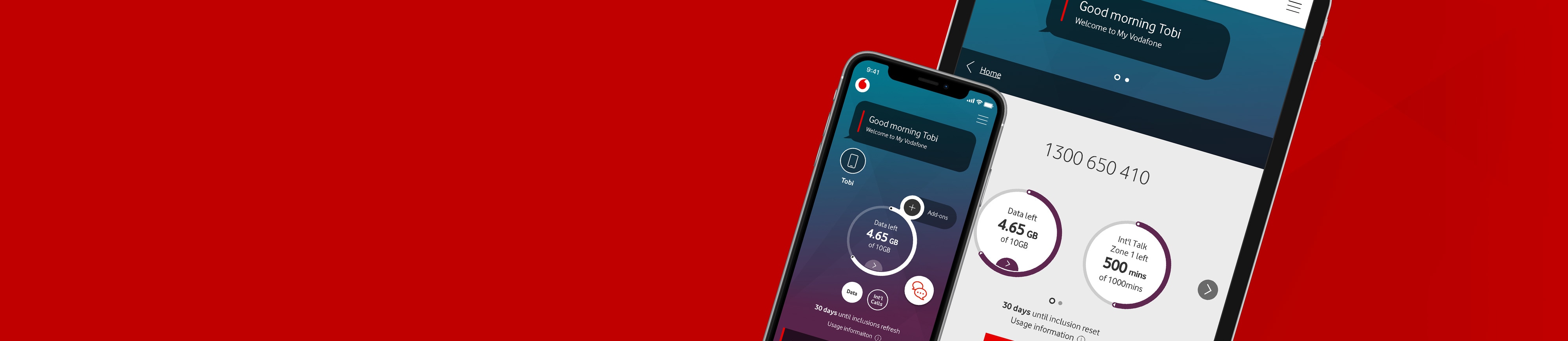 My Vodafone app helping manage your account